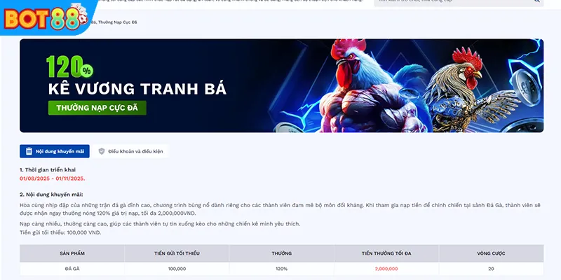 Theo dõi điều kiện rút tiền sau khuyến mãi BOT88