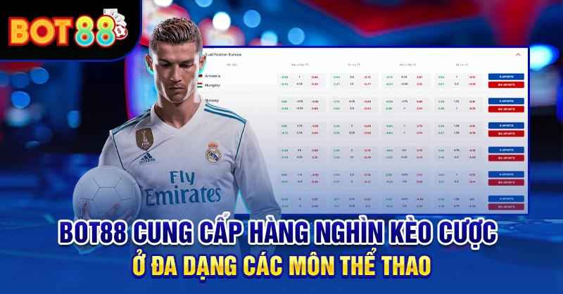 BOT88 cung cấp hàng nghìn kèo cược ở đa dạng các môn thể thao